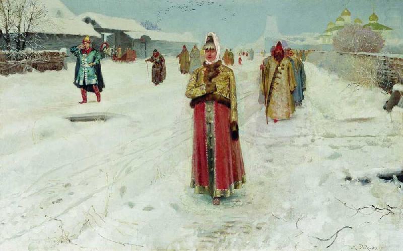 Andrei Ryabushkin Sunday china oil painting image
